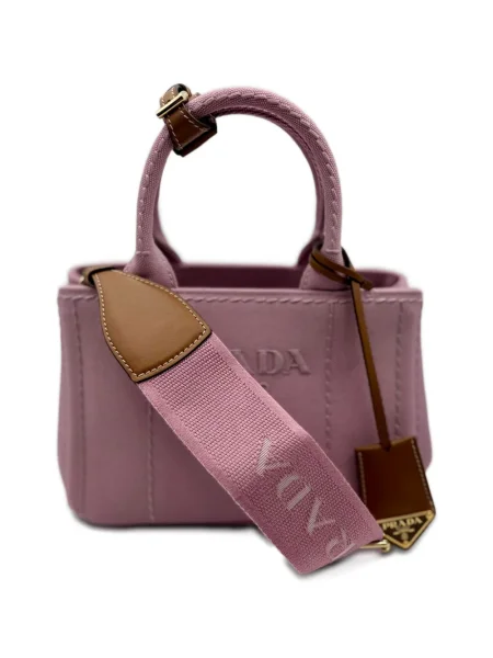 Geantă Prada cu broderie roz