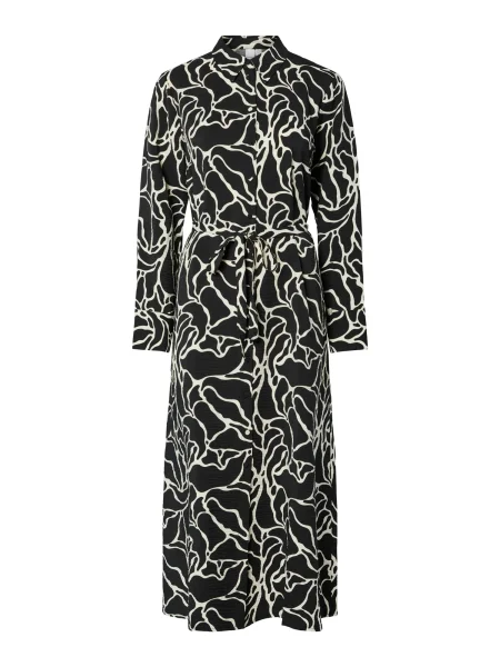 YAS Rochie tip bluză YASKAYA negru alb