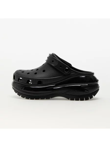 Чехли Crocs Classic Mega Crush Clog с платформа черно