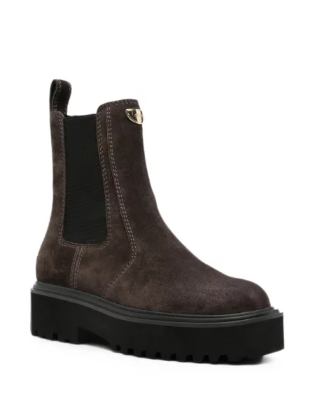 Botine chelsea Maje din piele de căprioară maro