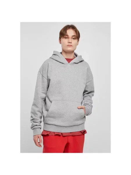 Суичър с качулка Urban Classics сиво