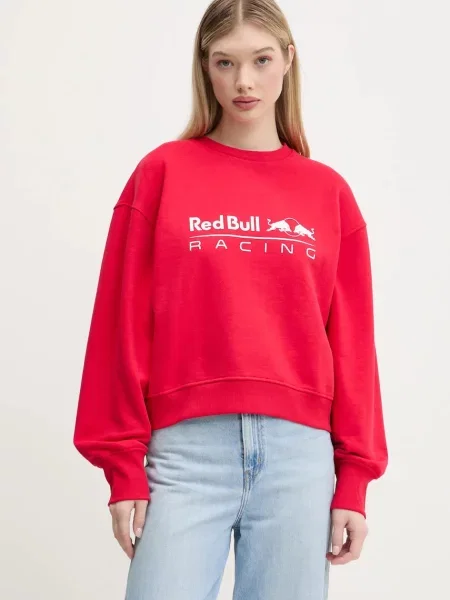 Суитчър Red Bull Racing X Pepe Jeans с принт червено