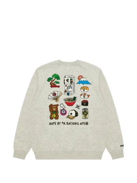 Hanorac Aape By A Bathing Ape cu imagine gri