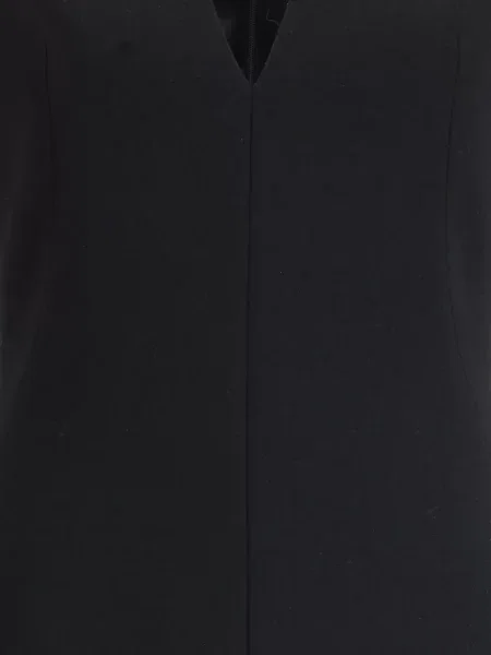 Odgovarati midi haljina Givenchy s V-izrezom iznad koljena crna