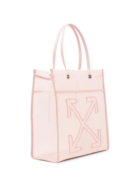 Geantă shopper Off-white plasă alb