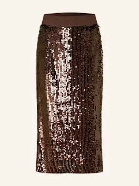 Mos Mosh Spódnica Mmadelina Beza Z Cekinami braun brązowa