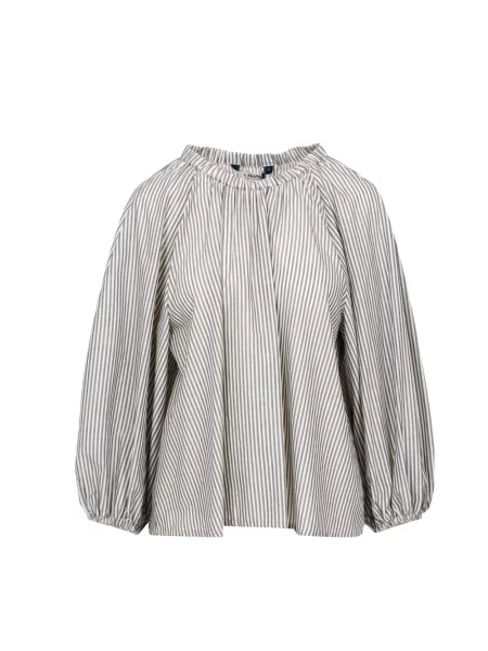 Bluzka Max Mara w paski z paskiem
