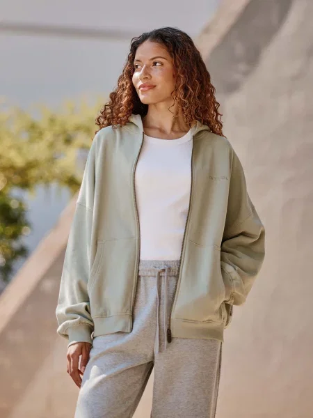 Bluza Idol z zamkiem błyskawicznym Green zielona