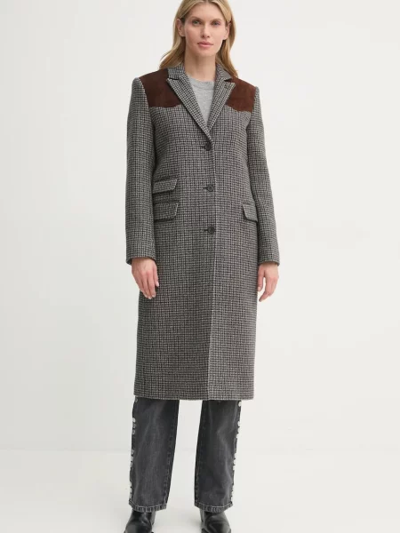 The Kooples palton femei de tranzitie gri