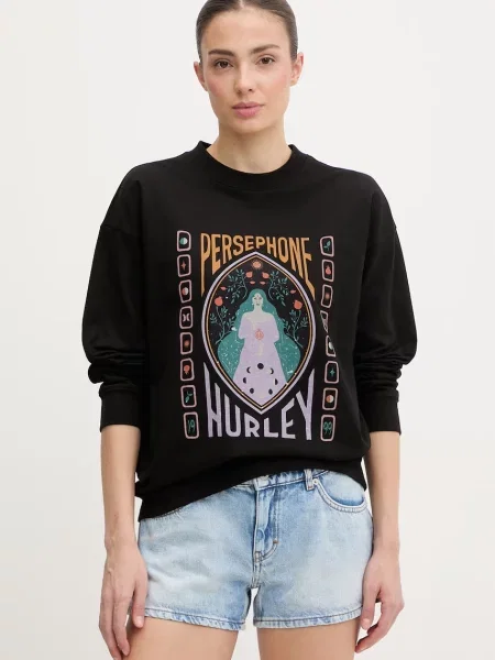 Hurley bluza CREW PERSEPHONE CREEK czarna