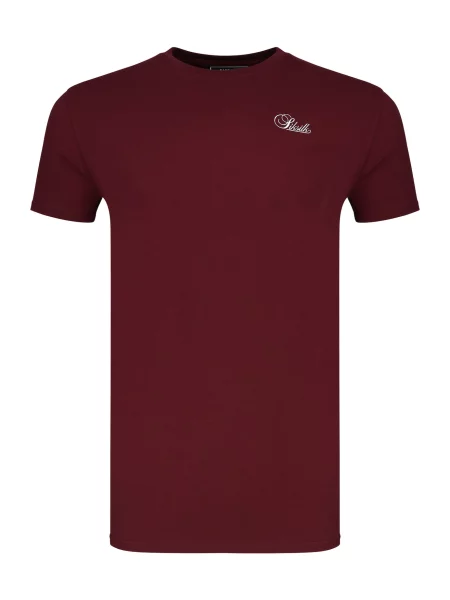 SikSilk Tricou Essentials roșu burgundy alb