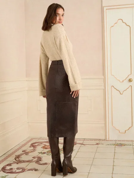 Love & roses Fustă ciocolatiu