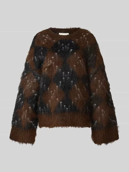 Neo Noir Sweter Roeme braun czarny