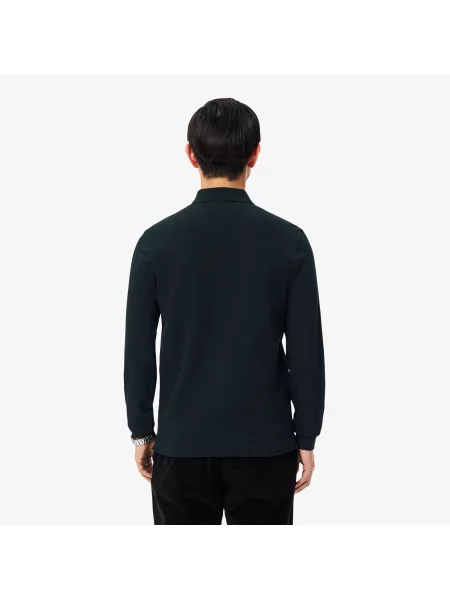 Lacoste Elastyczna Koszulka Polo Paris Regular Fit I Piqué zielona
