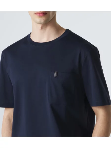 Tricou Berluti din jerseu albastru