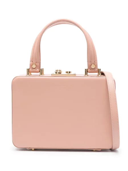Geanta de piele Gianvito Rossi din piele roz