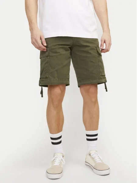 Jack&Jones Šortky z materiálu Cole Zelená khaki