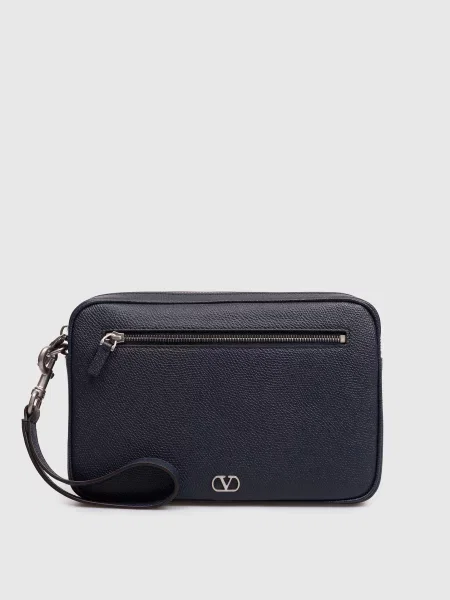 Кожаная сумка Valentino синяя