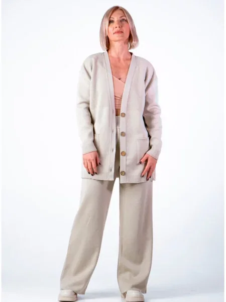 Кардиган Nita kardigan-zhemchug-bezhevij вовна/акрил бежевий