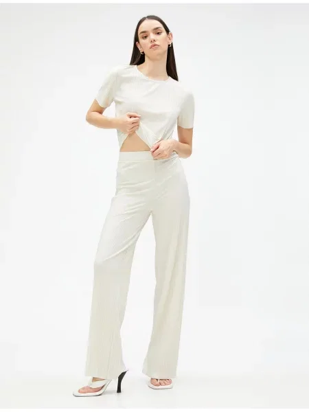 Talie elastică pantaloni Koton gri