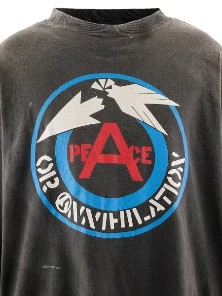 Дълго тениска Saint Mxxxxxx с принт черно