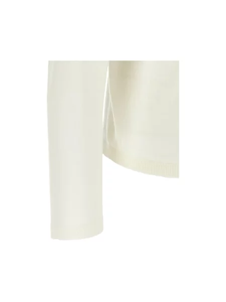 Sweter z golfem Max Mara wełniany biały