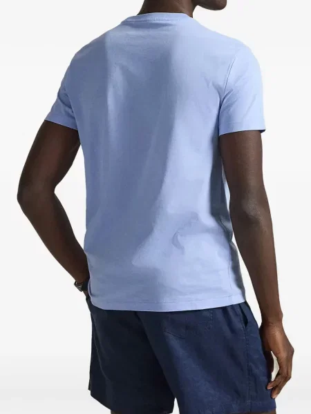 Λινό ριγέ polo Polo Ralph Lauren με κέντημα πράσινο
