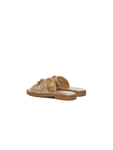 Tommy Hilfiger Natikače Sandal S zlatna