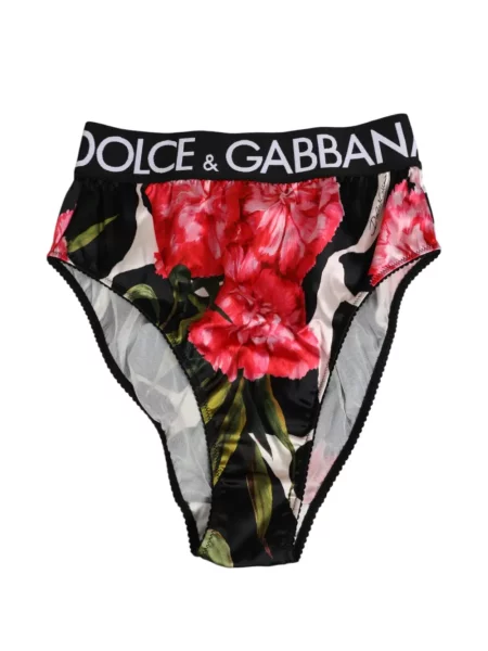 Chiloți briefs Dolce & Gabbana cu model floral cu imagine negru