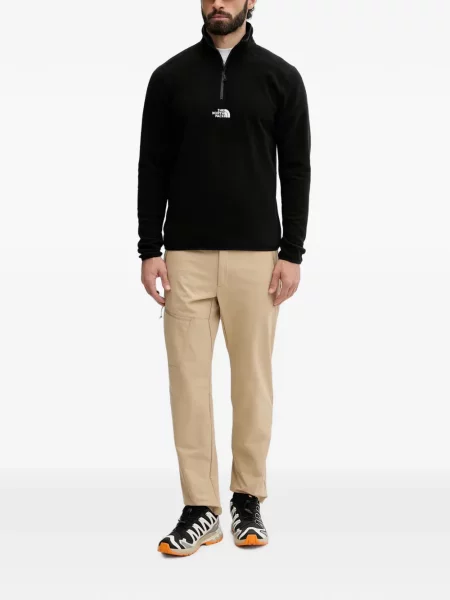 Pulover The North Face din fleece negru