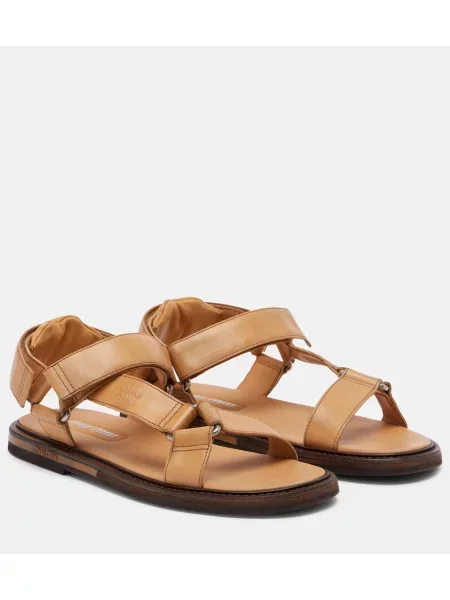 Sandale Miu Miu din piele maro