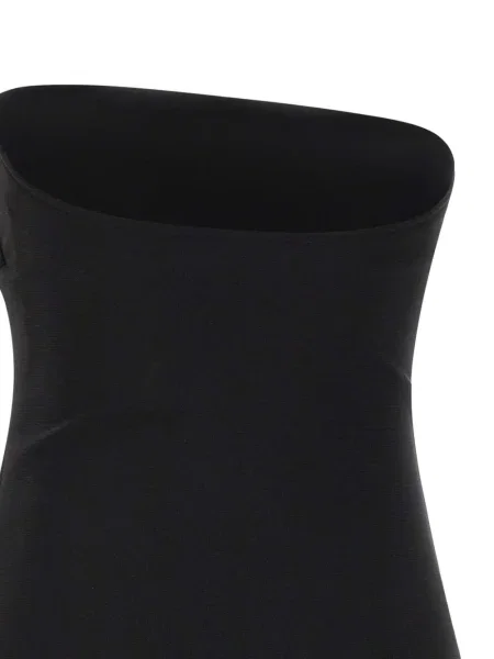 Body Courreges cu broderie negru