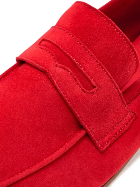 Pantofi loafer Sophique Milano din piele de căprioară roșu
