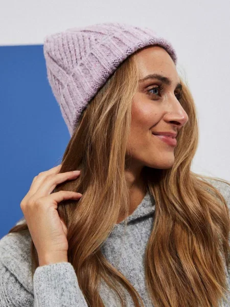 Șapcă Marisse tricotate violet
