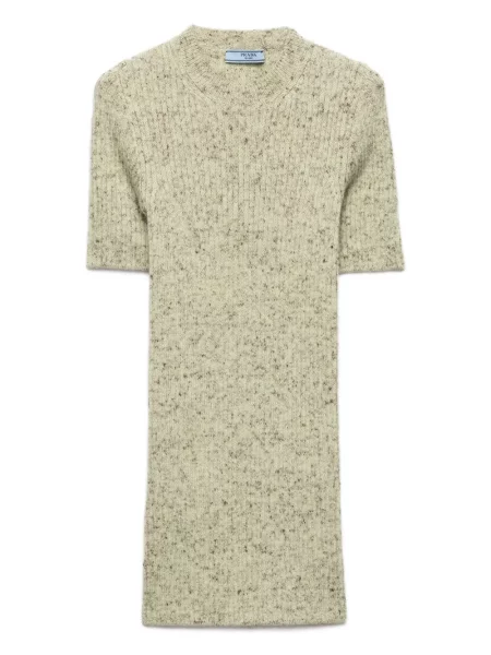 Pulover Prada tricotate scurt verde