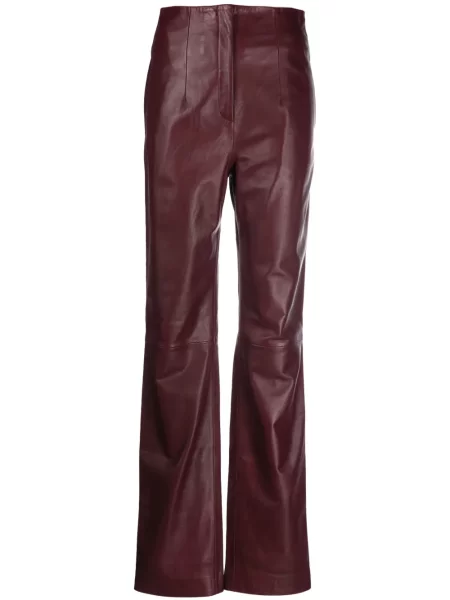 Pantaloni Alberta Ferretti din piele evazate
