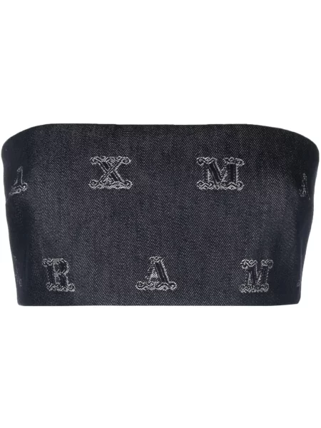 Žakárový top Max Mara modrý