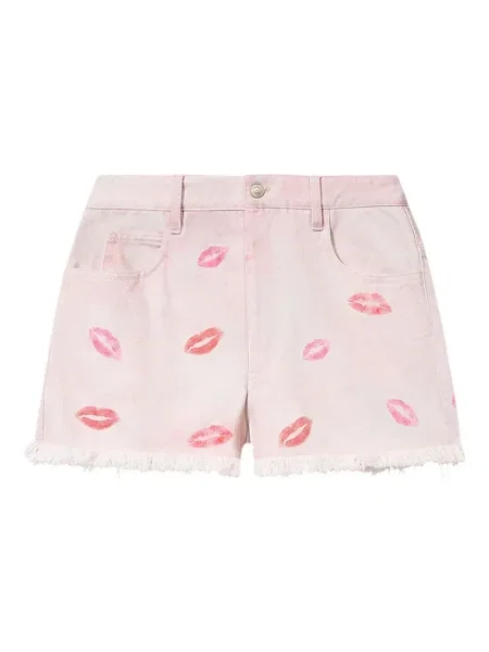 Pantaloni scurți Marant Etoile cu franjuri roz