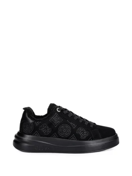 Sneakerși Guess cu platformă cu autograf negru