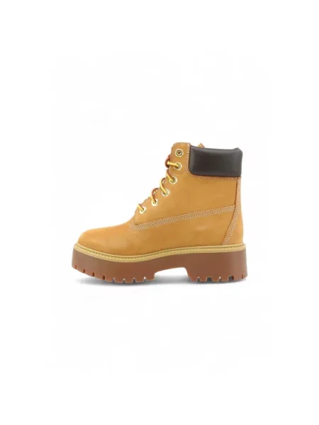 Botki Timberland zamszowe na platformie w miejskim stylu beżowe