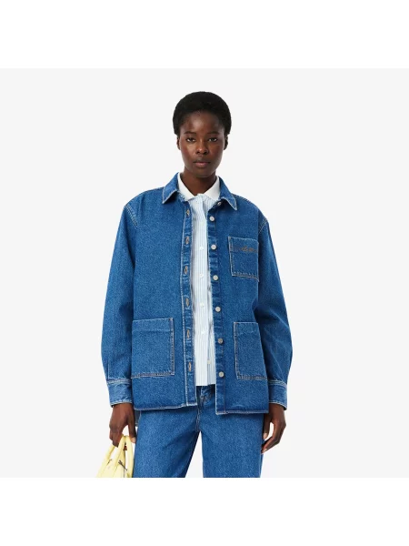 Lacoste куртка Oversized Fit синя