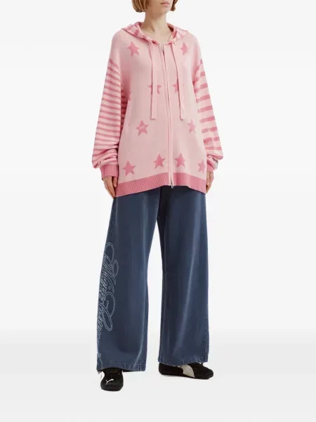 Pantaloni Mini Cream cu imagine alergare albastru