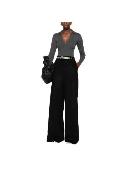 Lniany sweter Max Mara szary
