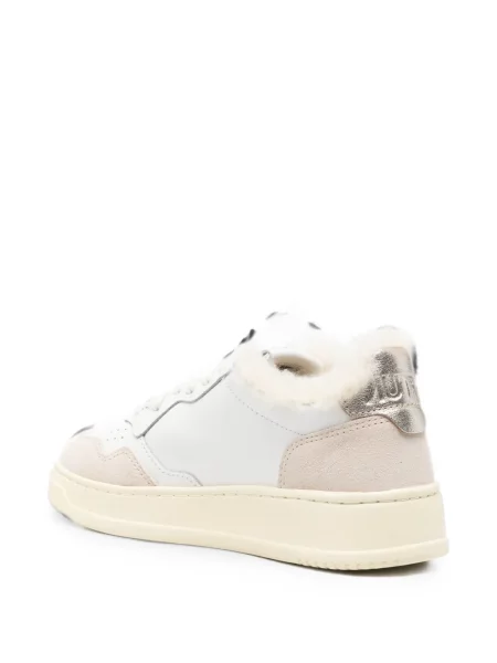 Sneakerși Autry din piele de oaie alb