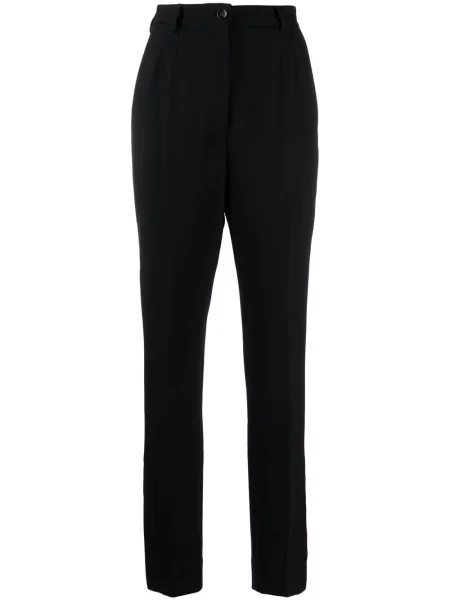 Pantaloni Dolce & Gabbana cu talie înaltă negru