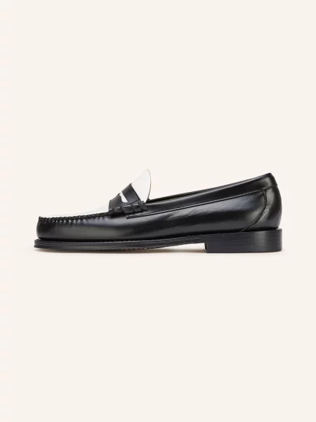 G.H.Bass Penny Loafers Weejun Heritage schwarz białe