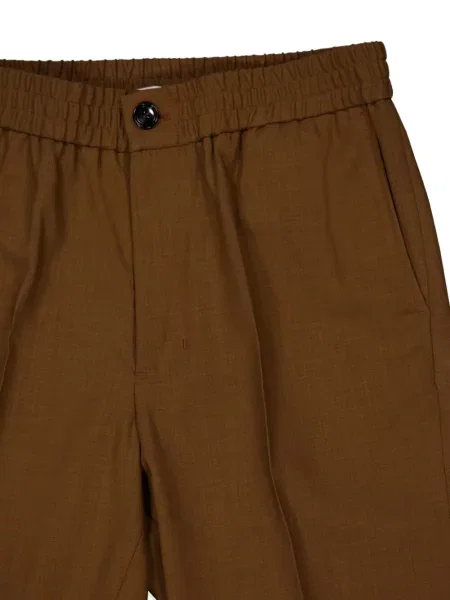 Pantaloni Ami Paris de lână maro