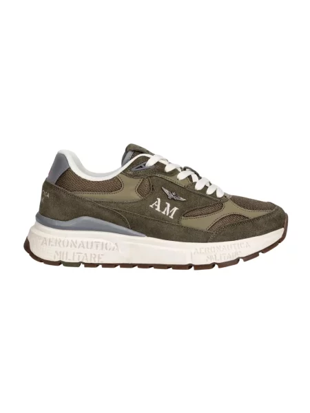 Sneakersy Aeronautica Militare zielone