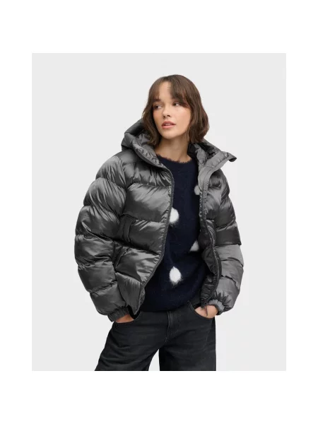 Kurtka z kapturem Superdry Shine Puffer XS czarny