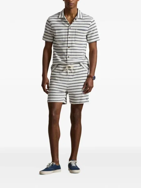 Kołnierzykowy polo Polo Ralph Lauren z frędzli w paski czerwone